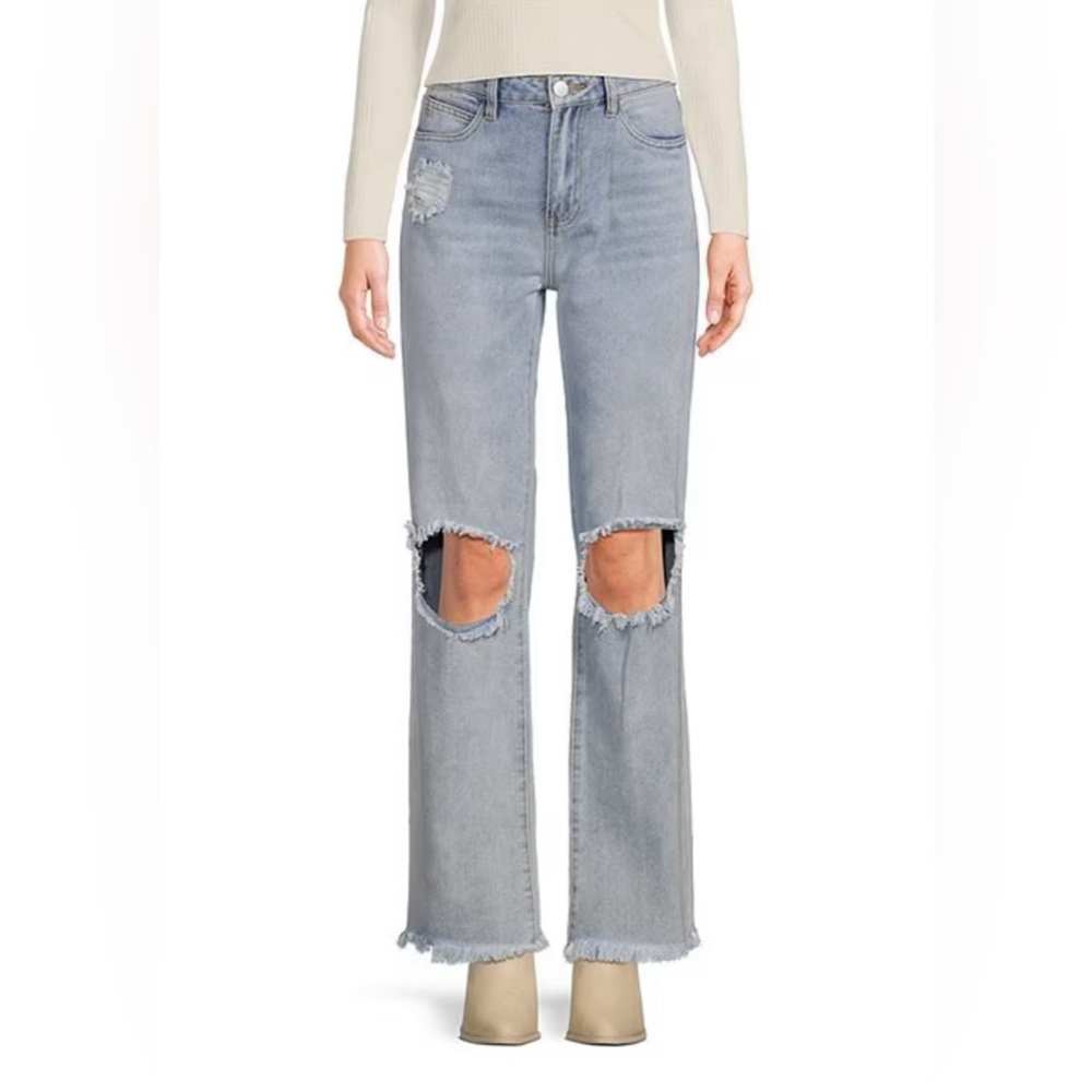 GB Destructed & Distressed Boyfriend Jeans